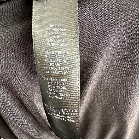 White House Black Market Black Maxi Skirt Women’s M Stretch Viscose Spandex - Picture 4 of 8